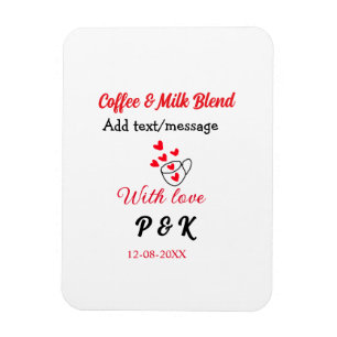Kaffee & Milch Mischung Liebe Pärchen Kaffeehaus R Magnet
