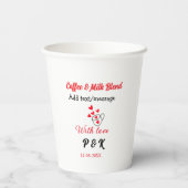 Kaffee & Milch Mischung Liebe Pärchen Kaffeehaus R Pappbecher (Rückseite)