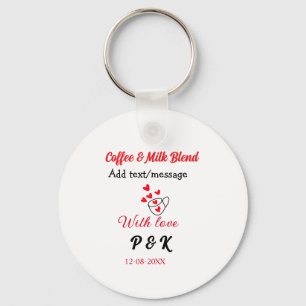 Kaffee & Milch Mischung Liebe Pärchen Kaffeehaus R Schlüsselanhänger