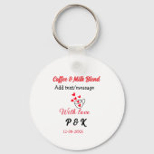 Kaffee & Milch Mischung Liebe Pärchen Kaffeehaus R Schlüsselanhänger (Rückseite)