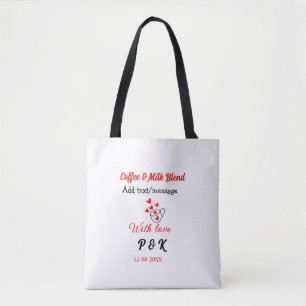 Kaffee & Milch Mischung Liebe Pärchen Kaffeehaus R Tasche