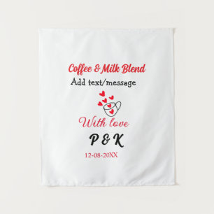 Kaffee & Milch Mischung Liebe Pärchen Kaffeehaus R Wandteppich