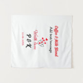 Kaffee & Milch Mischung Liebe Pärchen Kaffeehaus R Wandteppich (Vorderseite (Horizontal))