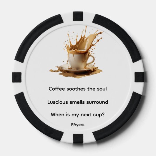 Kaffee mildert das Soul Pokerchips (Vorderseite)