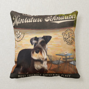 Kaffee Miniature Schnauzer Kissen
