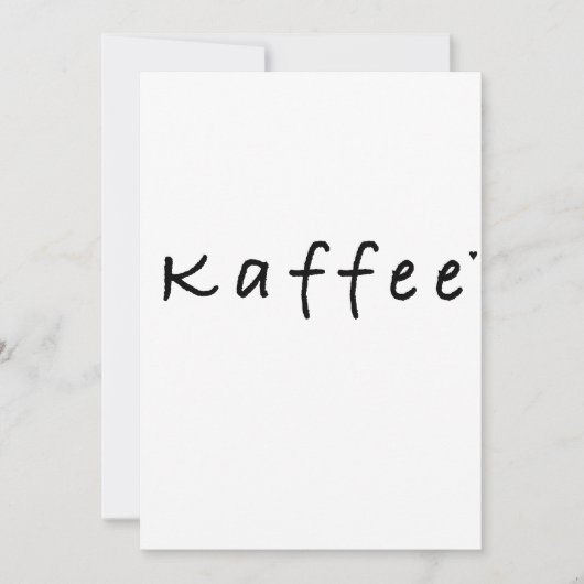 Kaffee - minimalistic typography card karte (Vorderseite)