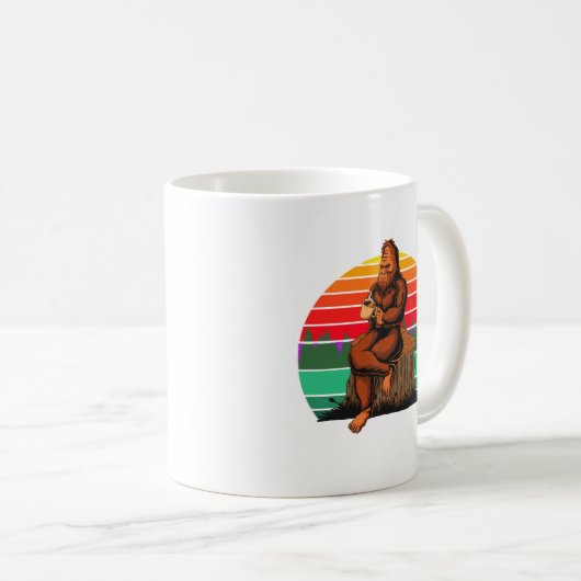Kaffee mit Bigfoot Sasquatch Funny Geschenk Kaffeetasse (VorderseiteRechts)