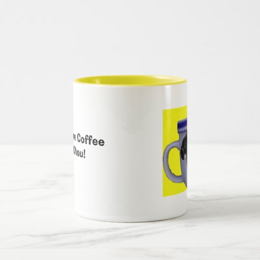 Kaffee mit Chou-Tasse Zweifarbige Tasse (Mittel)