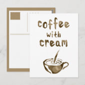 Kaffee mit Creme Bokeh Postkarte (Vorne/Hinten)