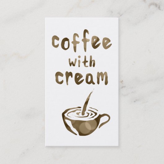 Kaffee mit Creme-Lochkartenkoffer Treuekarte (Vorderseite)