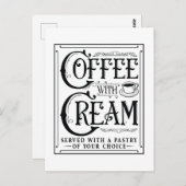 Kaffee mit Creme Postkarte (Vorne/Hinten)
