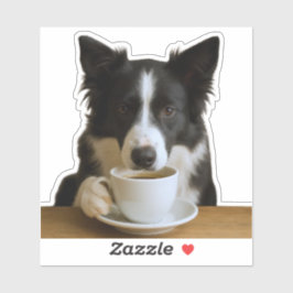 Kaffee mit dem Collie Aufkleber