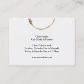 Kaffee mit der Business Card Stain Chubby Visitenkarte (Rückseite)