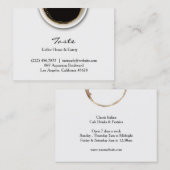Kaffee mit der Business Card Stain Chubby Visitenkarte (Vorne/Hinten)