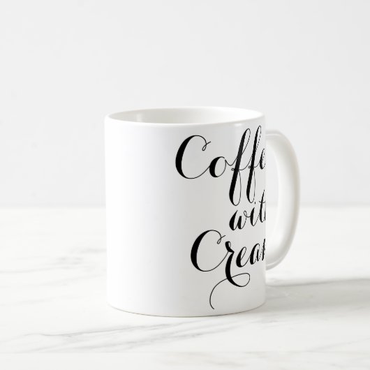 Kaffee mit der Creme-und ZuckerTasse Kaffeetasse (VorderseiteRechts)