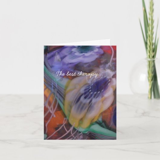 Kaffee mit einem Freund ist Therapie Karte (Vorderseite)