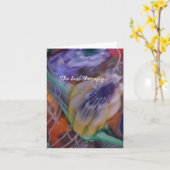 Kaffee mit einem Freund ist Therapie Karte (Gelbe Blume)