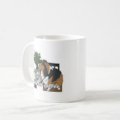 Kaffee mit einem Sheltie Kaffeetasse (Vorderseite Links)