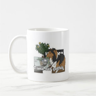 Kaffee mit einem Sheltie Kaffeetasse