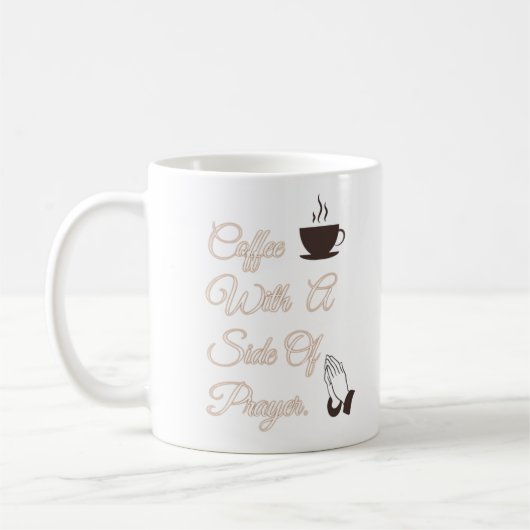 Kaffee mit einer Seite des Gebets Kaffeetasse (Links)
