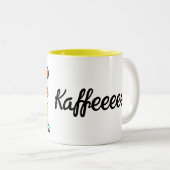 Kaffee mit Ente Zweifarbige Tasse (VorderseiteRechts)