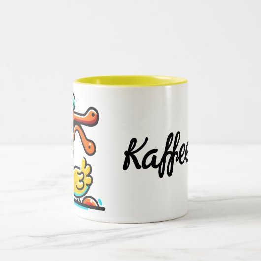 Kaffee mit Ente Zweifarbige Tasse (Mittel)