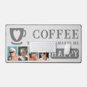 Kaffee mit Freunden fügen 4 Foto grau Schreibtischunterlage (Tastatur & Maus)
