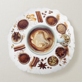 Kaffee mit Gewürzspieß Kissen