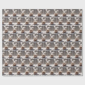 Kaffee mit glücklichem Lächeln Geschenkpapier (Flach)