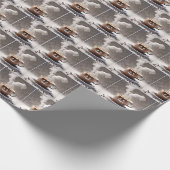 Kaffee mit glücklichem Lächeln Geschenkpapier (Ecke)