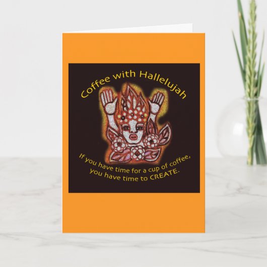 Kaffee mit Hallelujah-Karte Karte (Vorderseite)