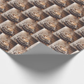 Kaffee mit Herz und Bohnen Geschenkpapier (Ecke)