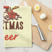 Kaffee mit Kaffee und Weihnachtskaffee Geschirrtuch (Viertel Falte)