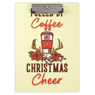 Kaffee mit Kaffee und Weihnachtskaffee Klemmbrett