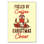 Kaffee mit Kaffee und Weihnachtskaffee Tischnummer (Vorderseite)