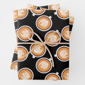 Kaffee mit karamellfarbenem Tropfen Geschenkpapier Set (Beispiel)
