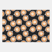 Kaffee mit karamellfarbenem Tropfen Geschenkpapier Set (Vorderseite)