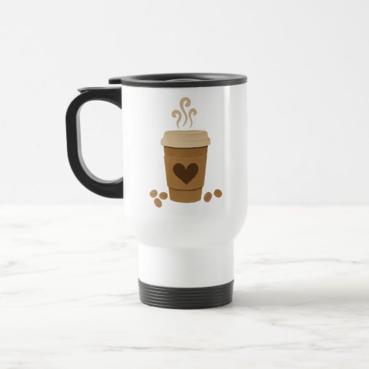 Kaffee mit Liebe Reisebecher (Links)