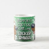 Kaffee mit meinem Cocker Spanisch essen Kaffeetasse (Mittel)