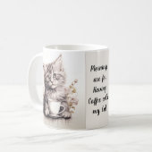 Kaffee mit meiner Katze Kaffeetasse (Vorderseite Links)