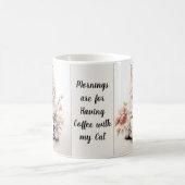 Kaffee mit meiner Katze Kaffeetasse (Mittel)
