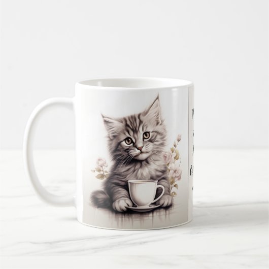 Kaffee mit meiner Katze Kaffeetasse (Links)
