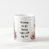 Kaffee mit meiner Katze Kaffeetasse (Mittel)