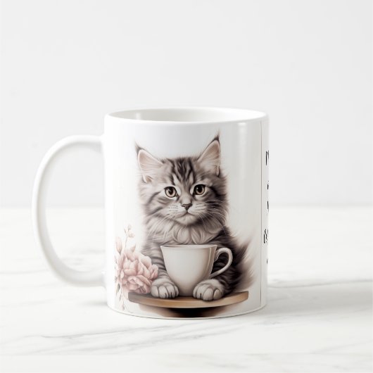Kaffee mit meiner Katze Kaffeetasse (Links)