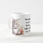 Kaffee mit meiner Katze Kaffeetasse (Vorderseite Links)
