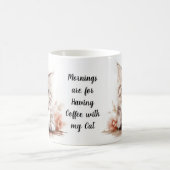 Kaffee mit meiner Katze Kaffeetasse (Mittel)