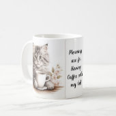 Kaffee mit meiner Katze Kaffeetasse (Vorderseite Links)