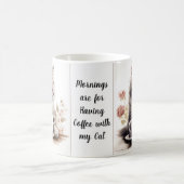 Kaffee mit meiner Katze Kaffeetasse (Mittel)