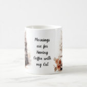Kaffee mit meiner Katze Kaffeetasse (Mittel)
