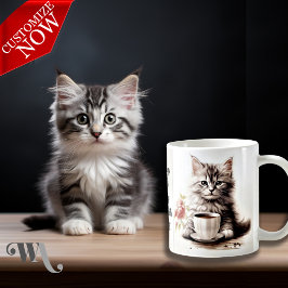 Kaffee mit meiner Katze Kaffeetasse